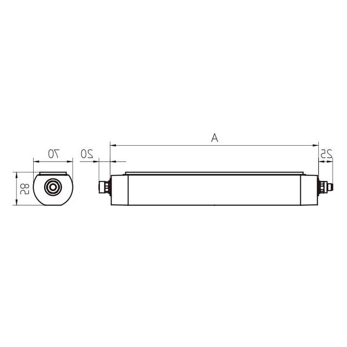 功率42W、尺寸A=1070 mm x 70 mm、MQAL-84-SWN、A70171